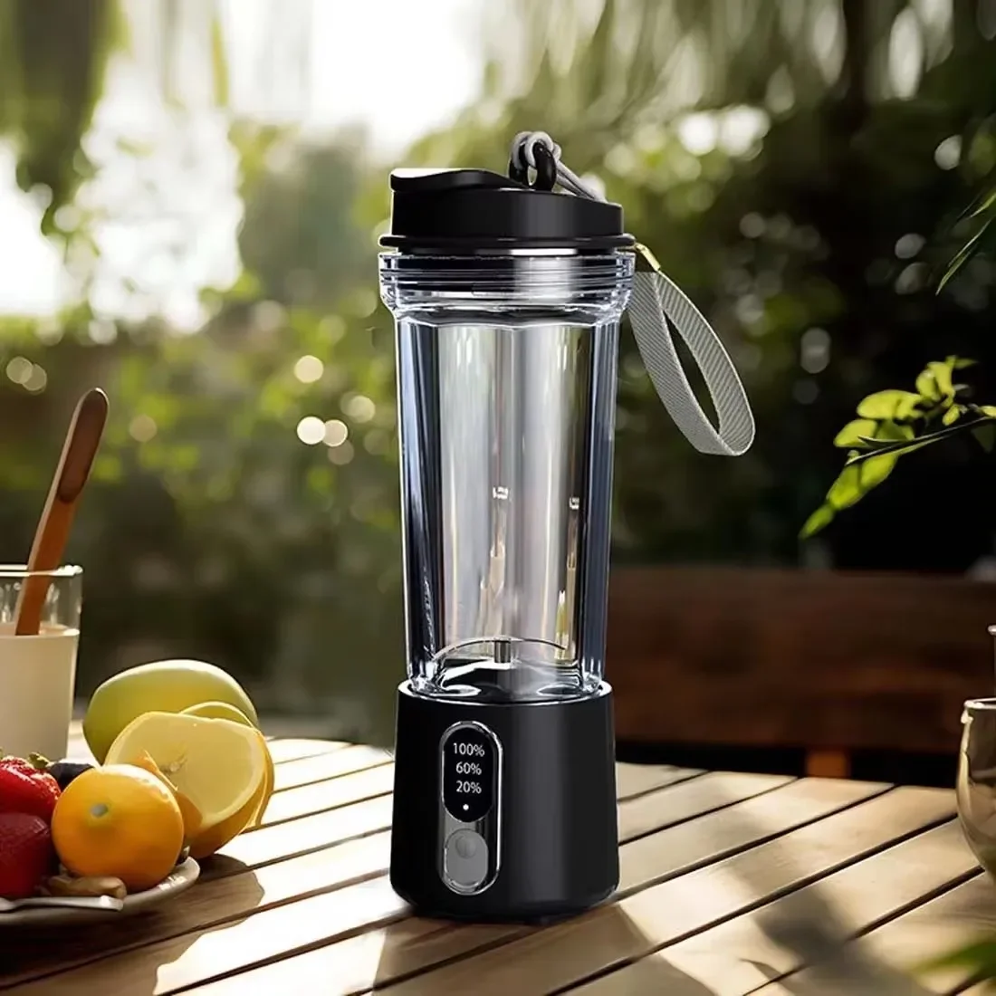 Portable Blender Electric Fruit Juicer Food Mixer Bottle for Shakes Smoothies 4000mAh Cyclone Blade USB Rechargeable Juice Maker