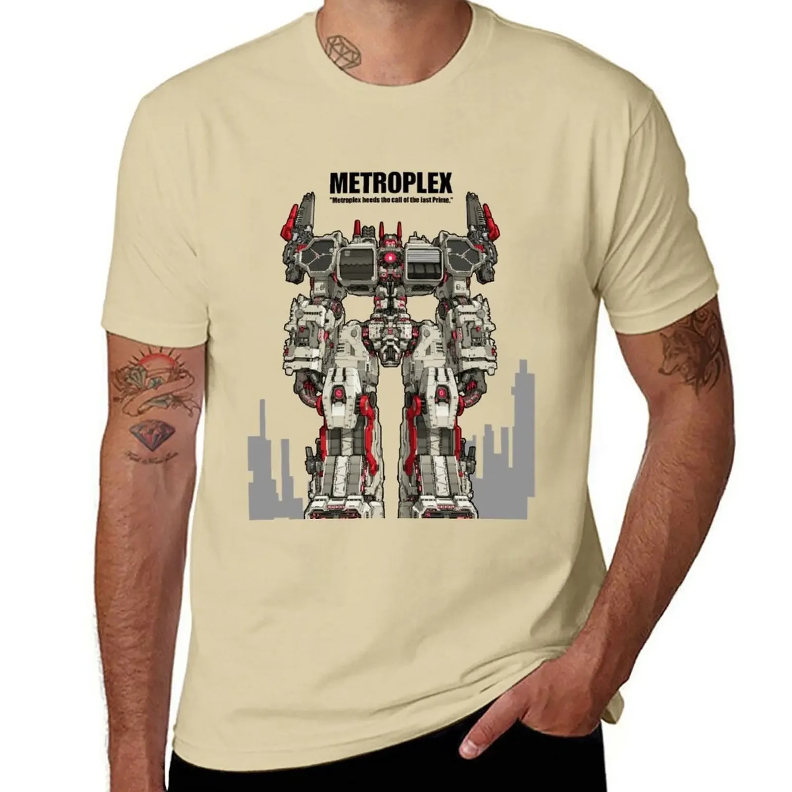 Magliette nere t-shirt per un ragazzo t-shirt da uomo New Metroplex_Transformer t-shirt Citybot harajuku t-shirt oversize