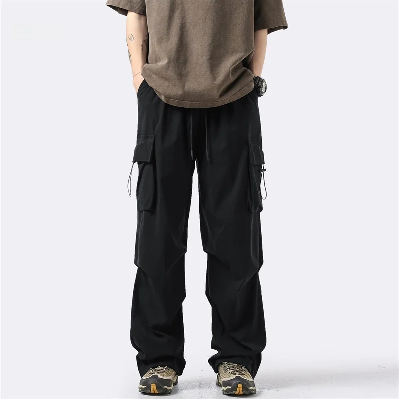

American Sle Lightweight Cargo Pants for Men Outdoor Climbing Paratrooper Straight Leg Qui Dry Casual Trousers