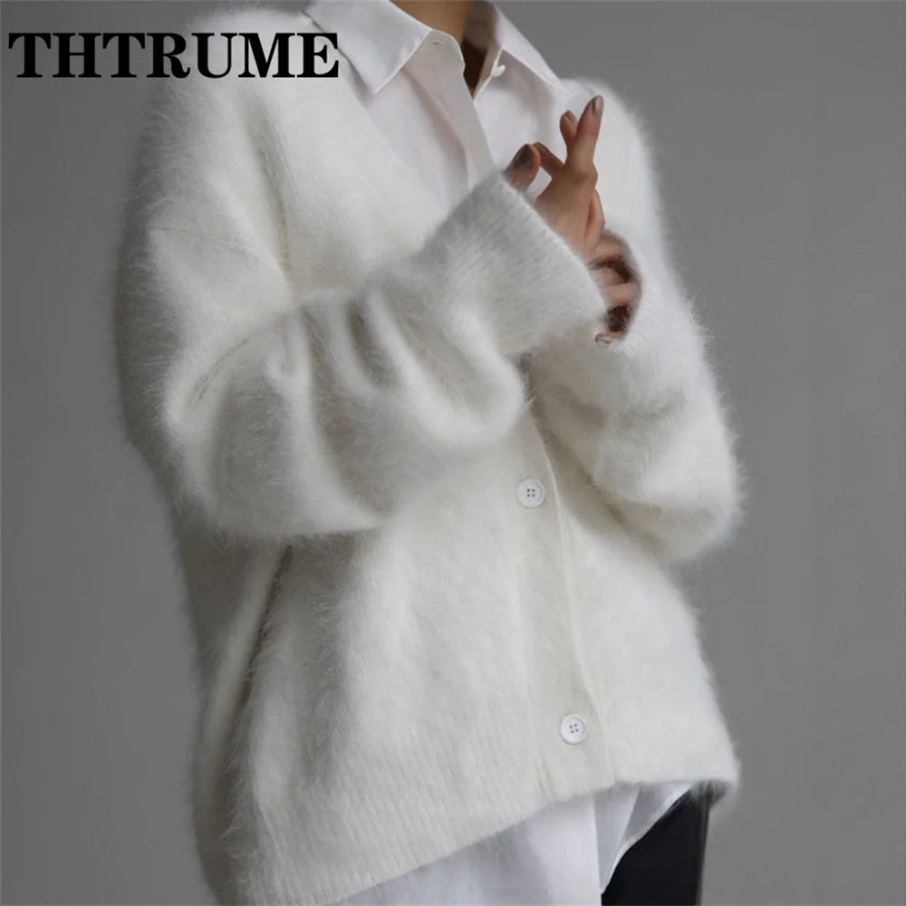 Elegant Single Breasted Sweaters Fashion Women Autumn Winter Long Sleeve Knit Jumpers Tops Casual Korean Office Lady Cardigans