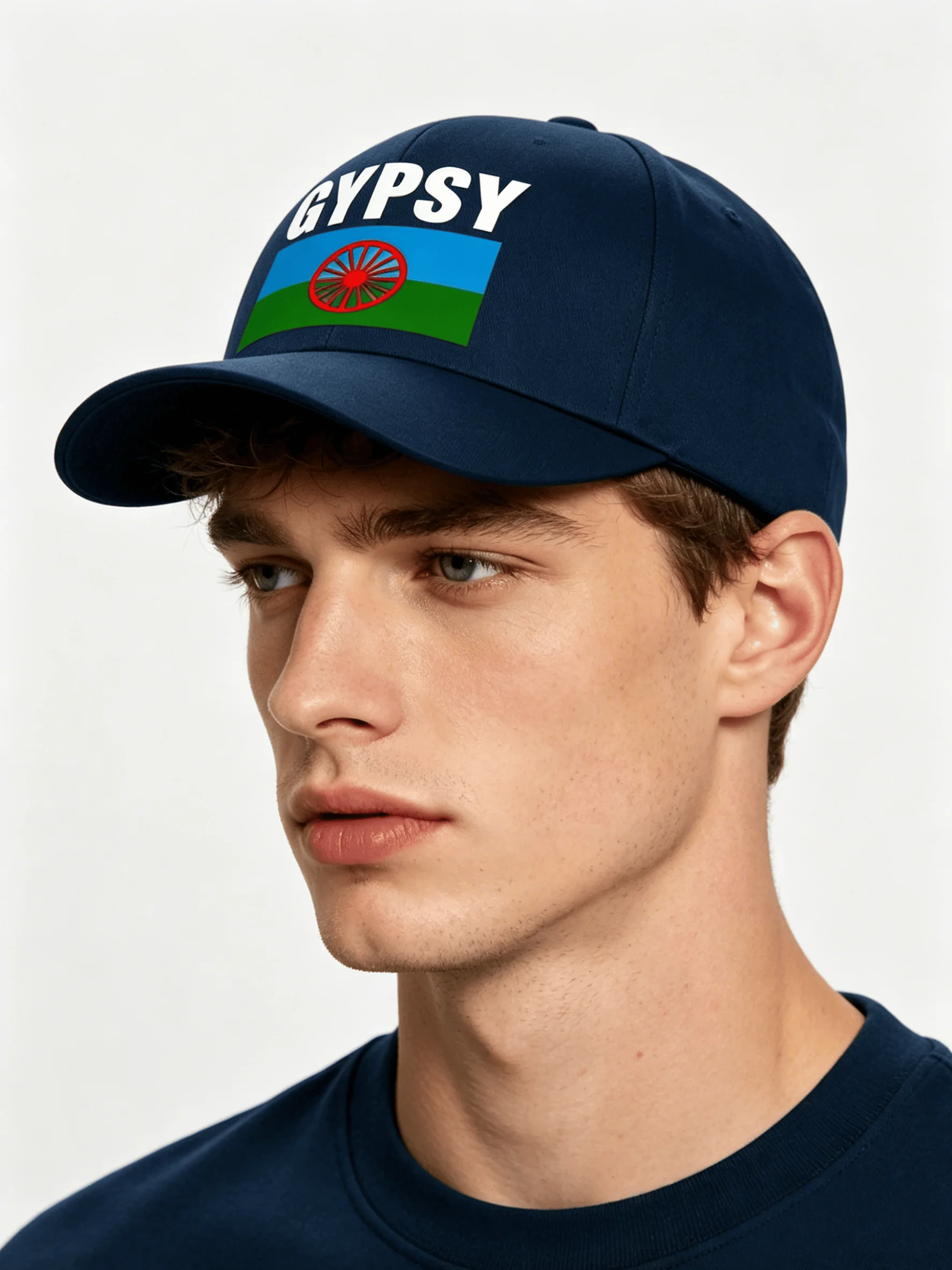 

Gypsy Romani Flag Print Baseball Cap Adjustable Snapback Hat Unisex Outdoor Sports Casual Hip Hop Sun Visor Headwear Accessory