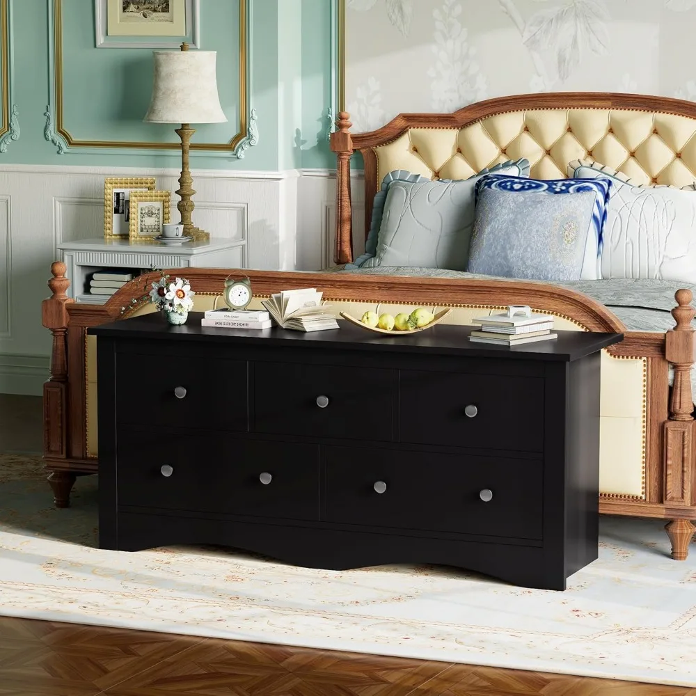 أثاث غرفة نوم خشبي بـ 5 أدراج، حامل تلفزيون لـ 65 تلفزيونًا، خزانة تخزين للممر ومساحات المعيشة