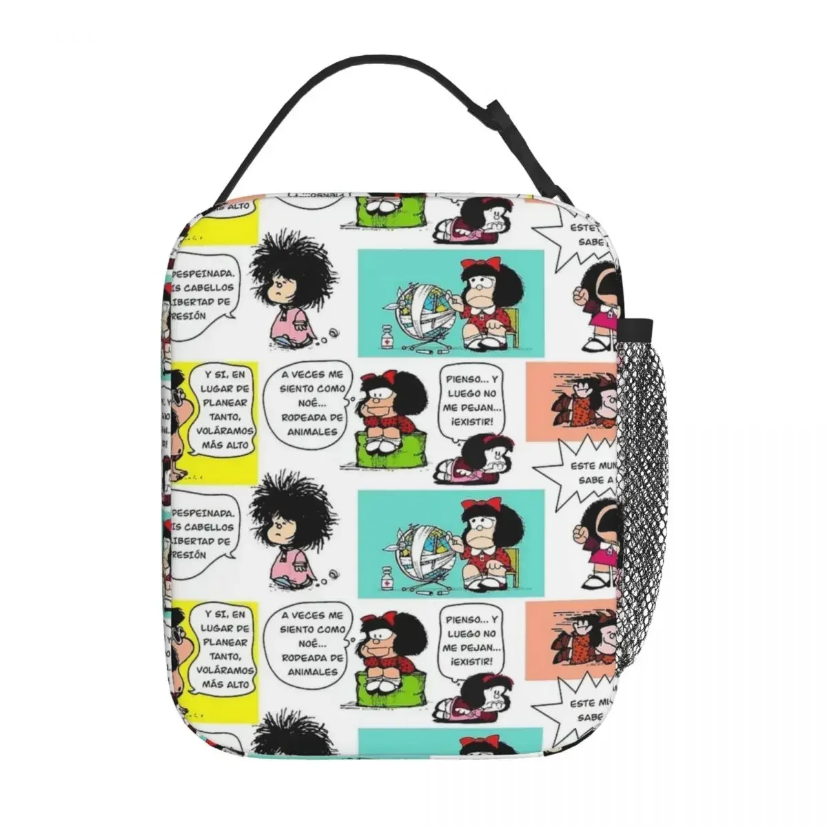 

Mafalda Cartoon Merch Insulated Lunch Bag For Work Cute Girl Storage Food Boxes Portable Cooler Thermal Lunch Boxes