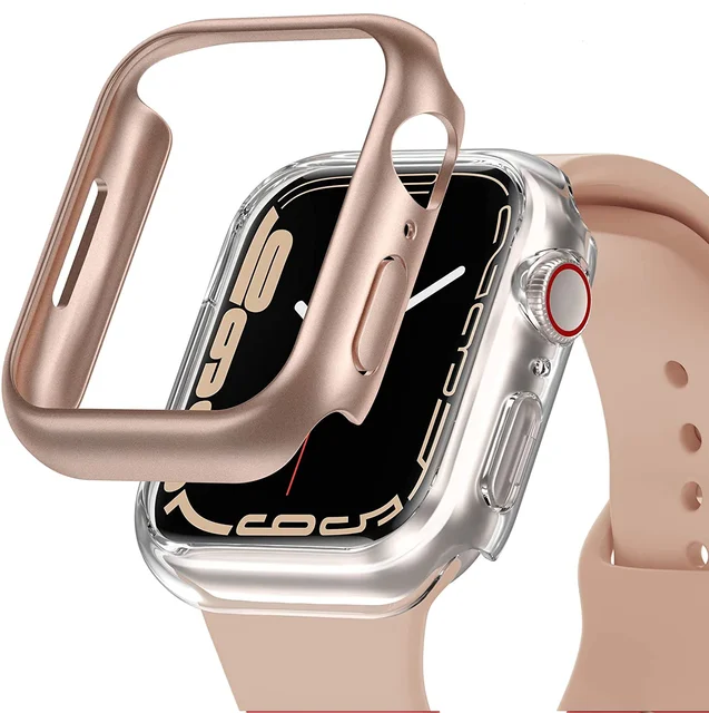 Cover For Apple Watch Case series 9 7 8 6 se 5 4 3 Accessories PC Protector bumper iWatch case 41mm 45mm 44mm 40mm 42mm 38mm