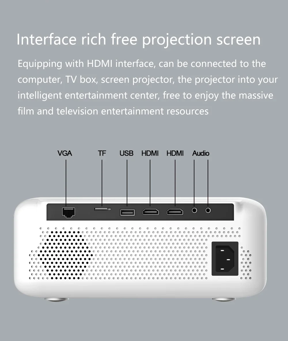 Mini 1080P-projector Native 1080P HD LED LCD Mini draagbare thuisbioscoopprojector