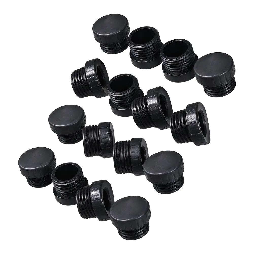 16Pcs Black Weather Resistant Plastic Safety Covers-Caps For E26 Light Bulb Sockets String Lights Outdoor Protection Accessories