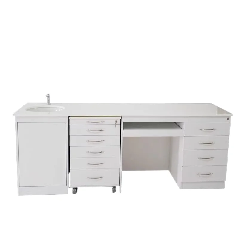 

Oral Combination Side Cabinet Mobile Side Cabinet Trolley Clinic Cabinet Workbench Custom Sink Pool