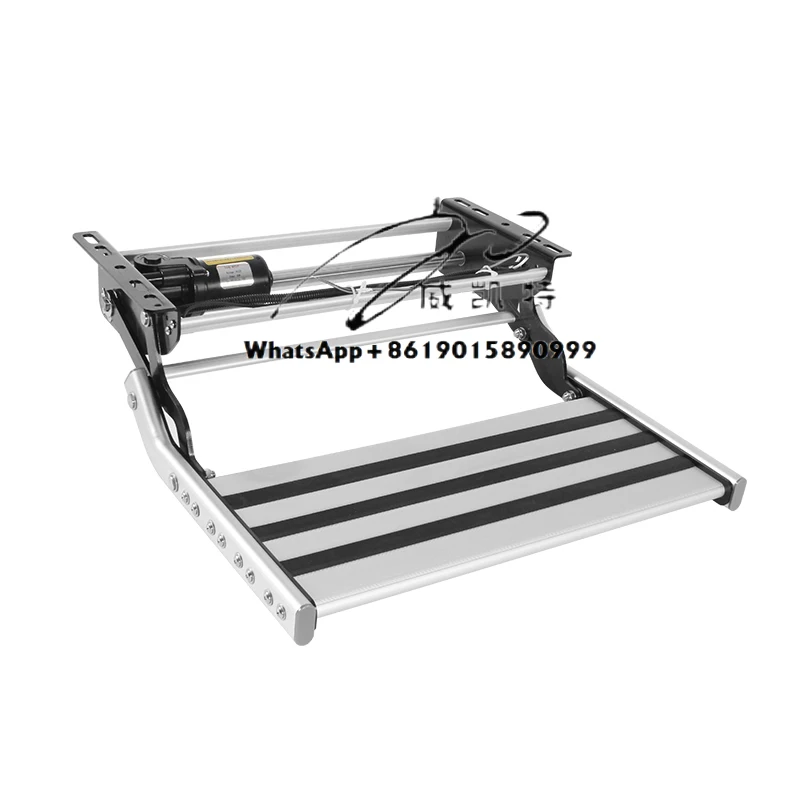 

TYTXRV RV Electric Step with LED Light Aluminum Alloy Folding Single Ladder Load 200KG for RV Travel Trailer Entry Doorway