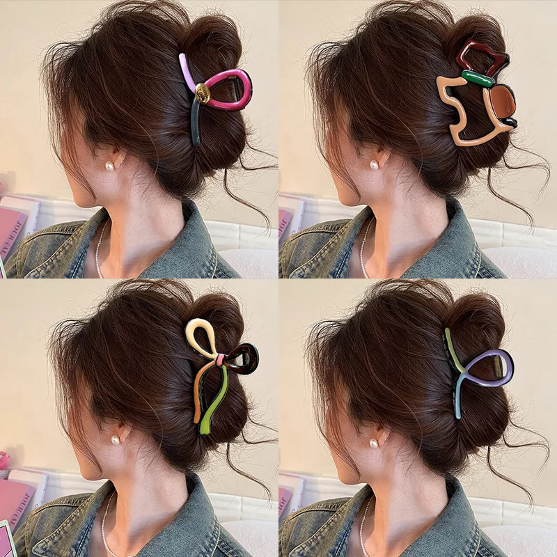 Große Schleife Haarspange Krabbe Koreanische süße Haarklammer Haarspangen für Frauen Mädchen Süßes Stirnband Haarnadel Mode Haarschmuck Styling