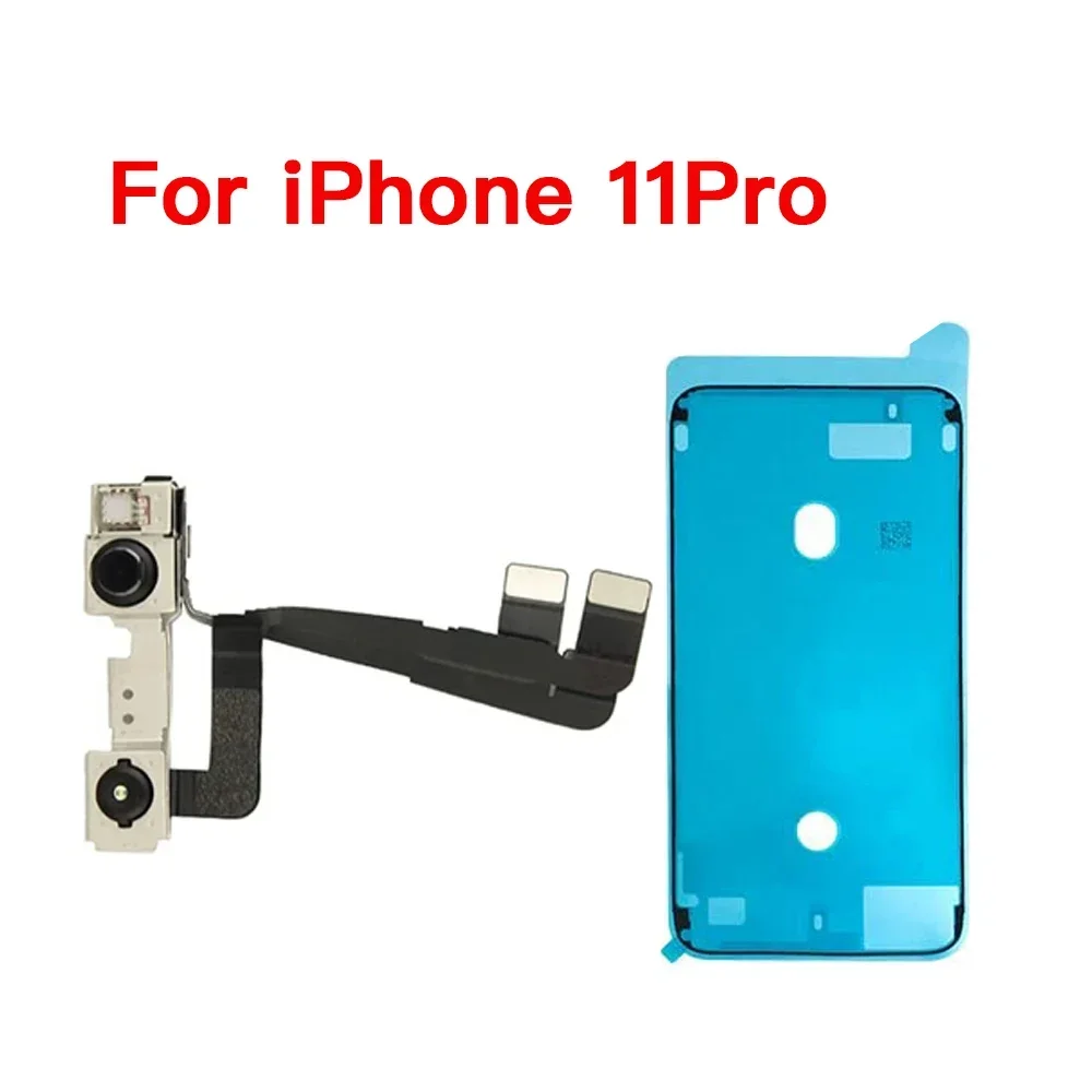 Front Camera with Microphone Flex Cable for IPhone 7 8 Plus X XR XS 11 12 Mini Pro Max + Waterproof Tape Replacement