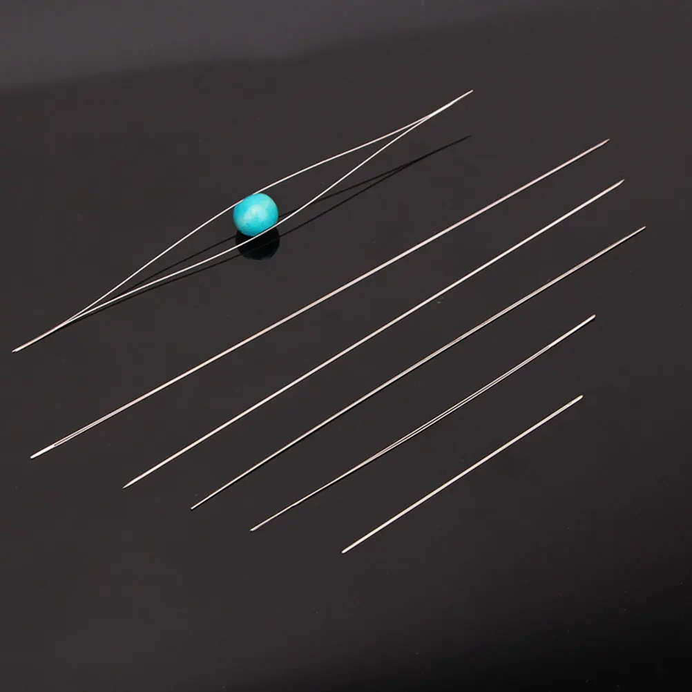 

1Set Manual Beading Needles Fine Lightweight Stainless Steel Needles for Beadwork Crochet Knitting Sewing Supplies Beading