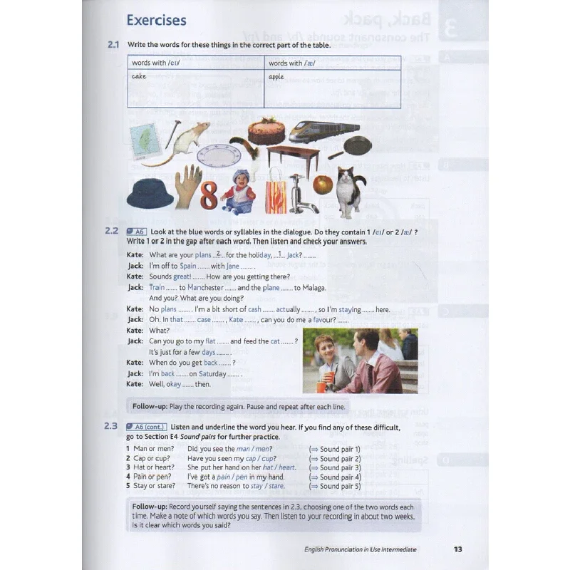 Pronúncia em inglês em uso Livro intermediário elementar e avançado com respostas e áudio descarregável 1a edição HJ-006