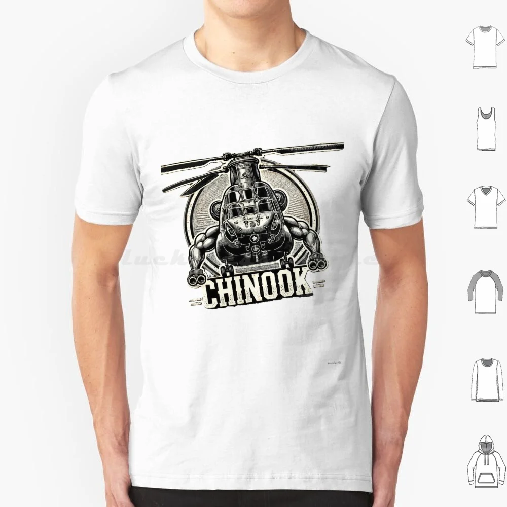 Chinook Muscles! T Shirt Men Women Kids 6xl Chinook Helicopter Military Helicopter Heavy Lift Helicopter Aviation Art Transport