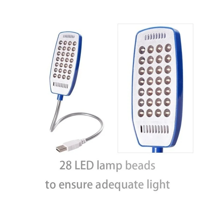 28LED 독서 램프 LED USB 책 빛 울트라 밝은 유연한 4 색 노트북 노트북 PC 컴퓨터 새로운 책 램프