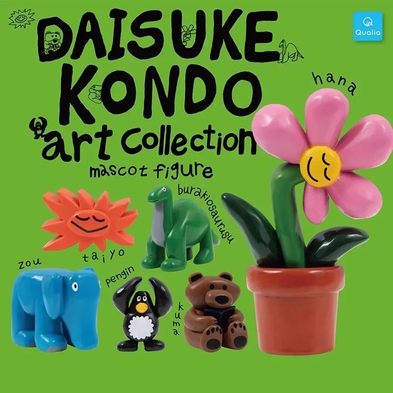 Flower QUALIAS DAISUKE KONDO Capsule Toys Penguins Elephants Cuddly Toy Collection of Ornaments Gashapon Blind Box