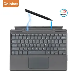 Para Microsoft Surface Pro 9 8 X teclado inalámbrico Bluetooth con Touchpad retroiluminación funda de teclado con soporte magnético para bolígrafo