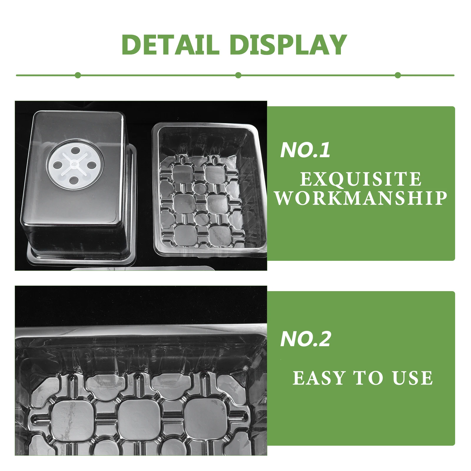 

3pcs Plant Germination Boxes Small White Plastic Growing Trays Starter Nursery Box Yard Garden Vegetable Tray Gardening