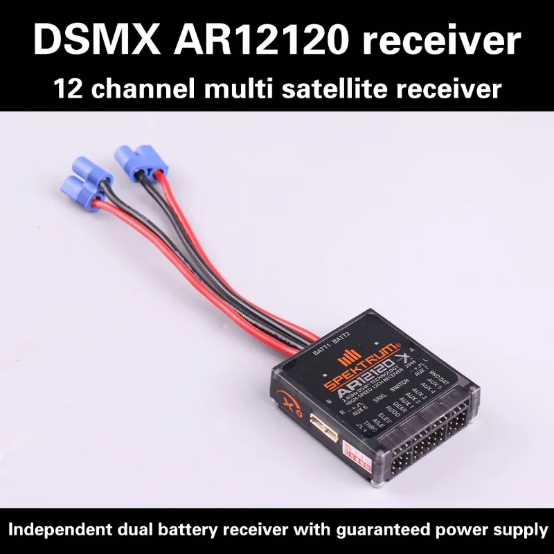 AR12120 12 Channel Receiver DSMX DSM2 with 4 Satellites SPMAR12120 Model Aircraft Open Source Receiver JR