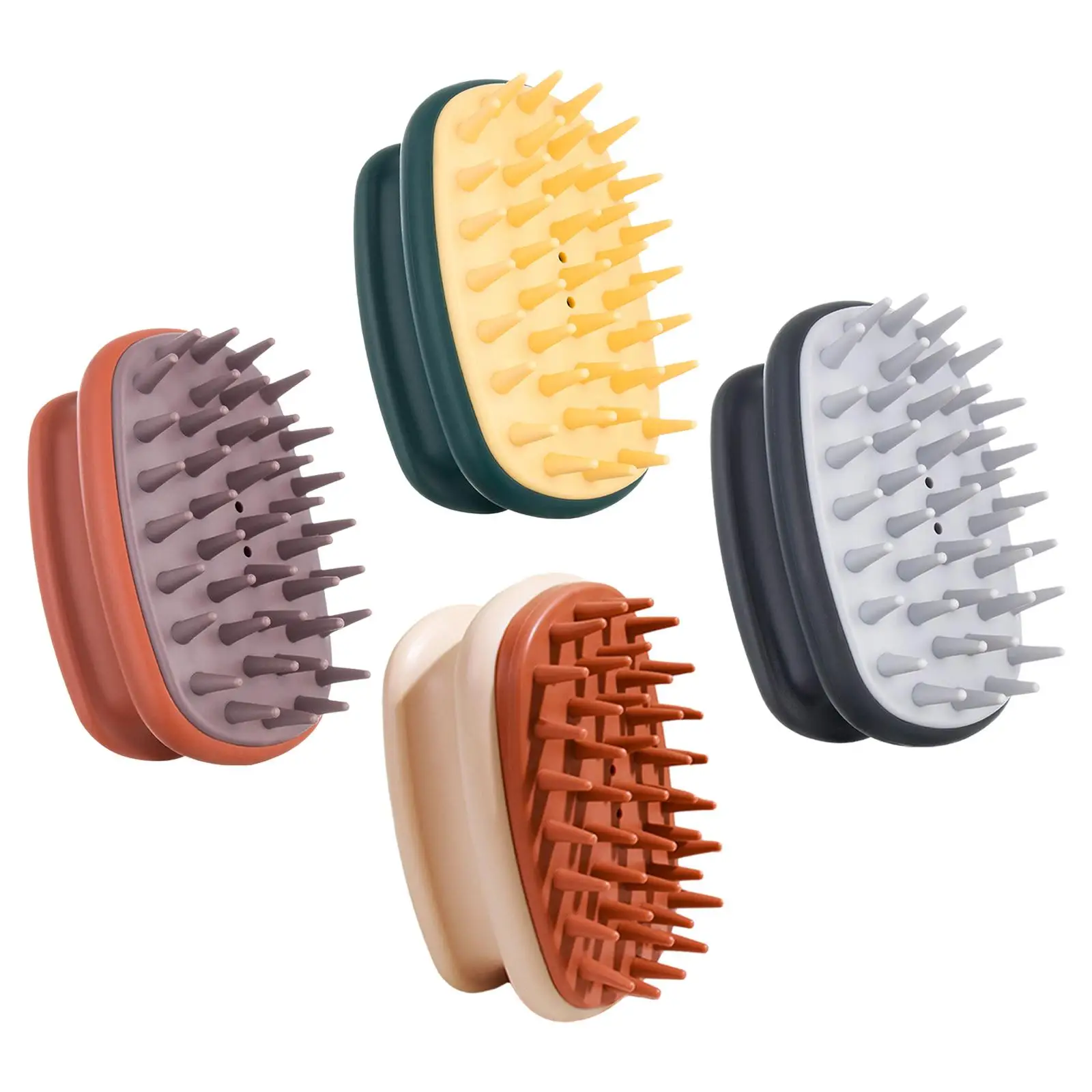 Manual Head Scalp Massage Brush Soft Pins Hair Scalp Massager for Travel Thick