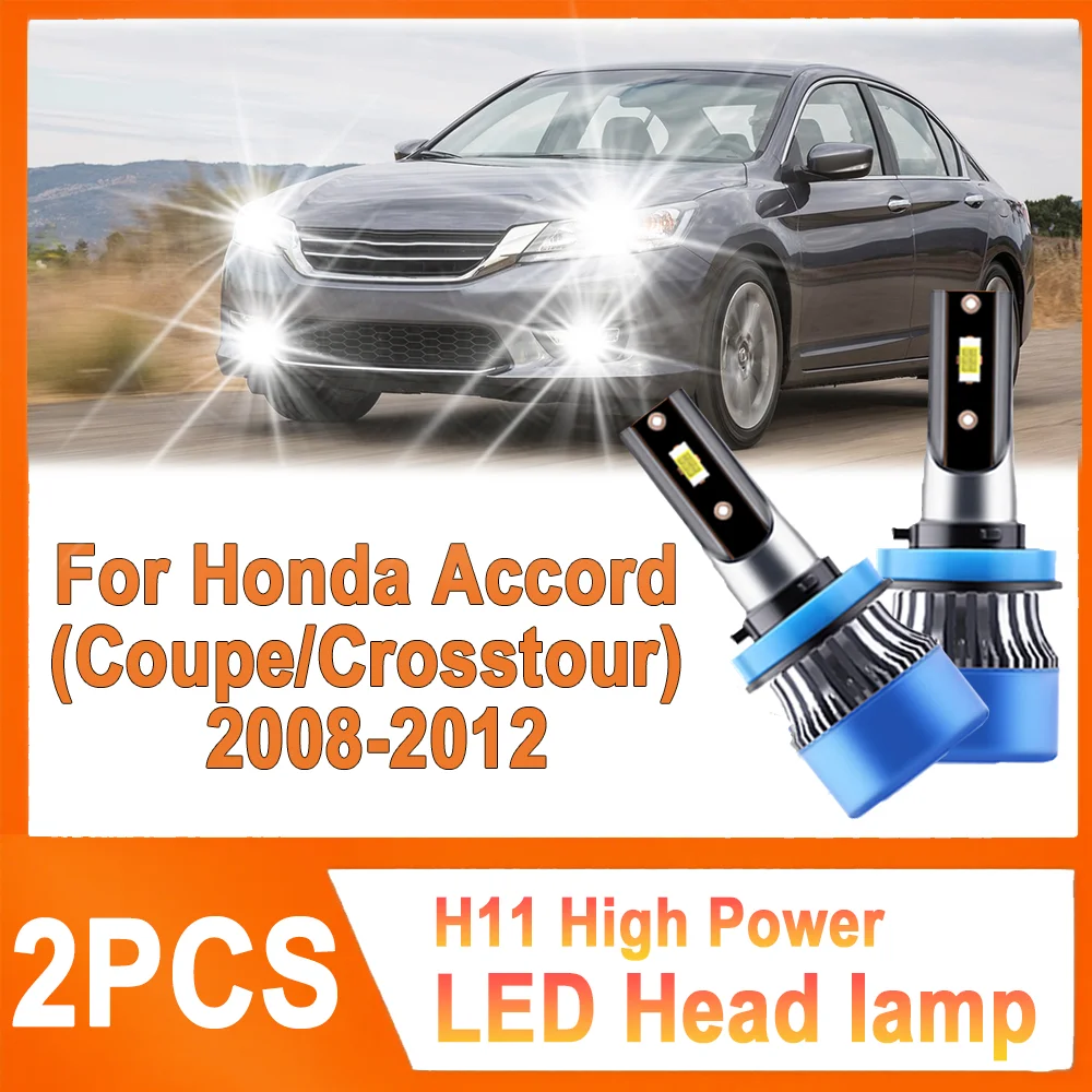 

2PCS Car Light H11 H8 H9 Led Headlight Bulbs 20000LM 120W Lamps 12V For Honda Accord (Coupe/Crosstour) 2008 2009 2010 2011 2012