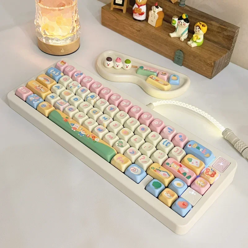 

Cute Girl Keycaps Set PBT Sublimation EOA/Cherry Profile Keycaps for Mechanical Keyboard Accessories DIY Custom Keycap MX Switch