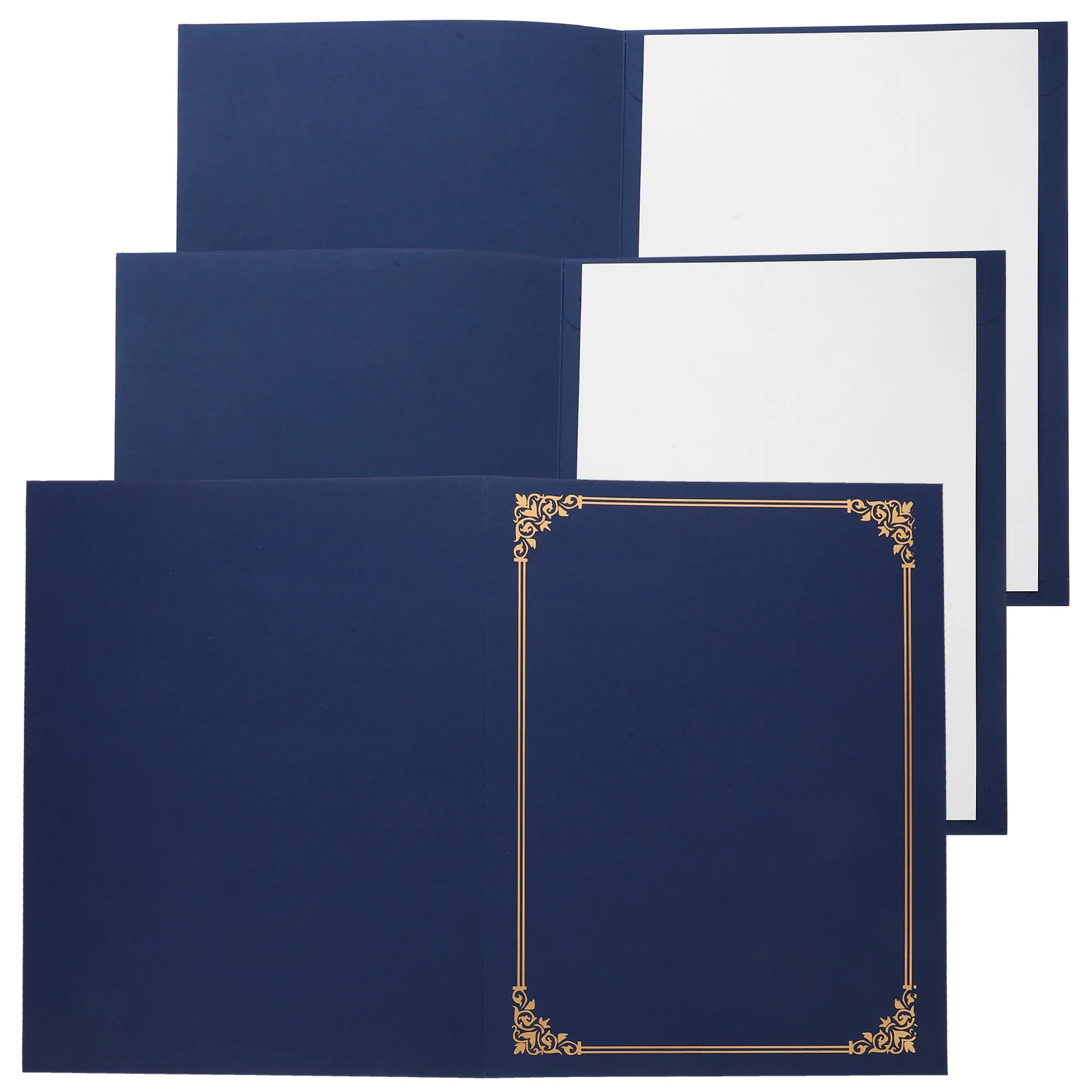 3 Sets Zertifikatshülle aus Papier, Auszeichnungshalter, elegantes Design für Zertifikate, Diplome, Geschäftspräsentationen, Schutz