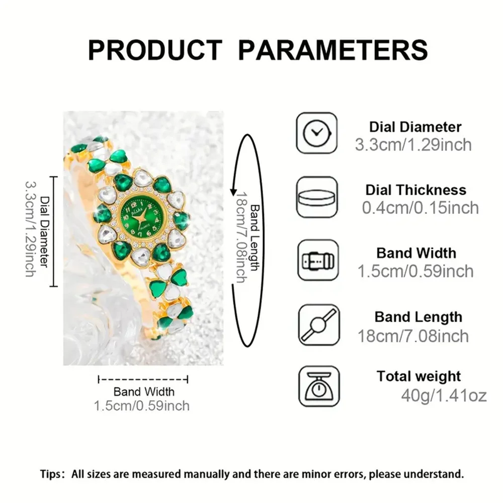 Цельные женские часы, повседневные кварцевые часы, модные часы и ювелирные изделия из 5 предметов, праздничный подарок для друзей и семьи, не входит