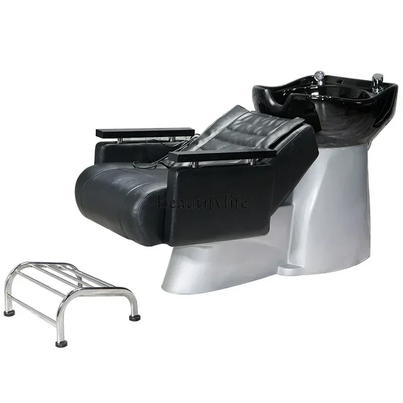 

lx29Hair Salon Semi-Lying Shampoo High-Grade Shampoo Chair Electric with Massage Function Flushing Bed