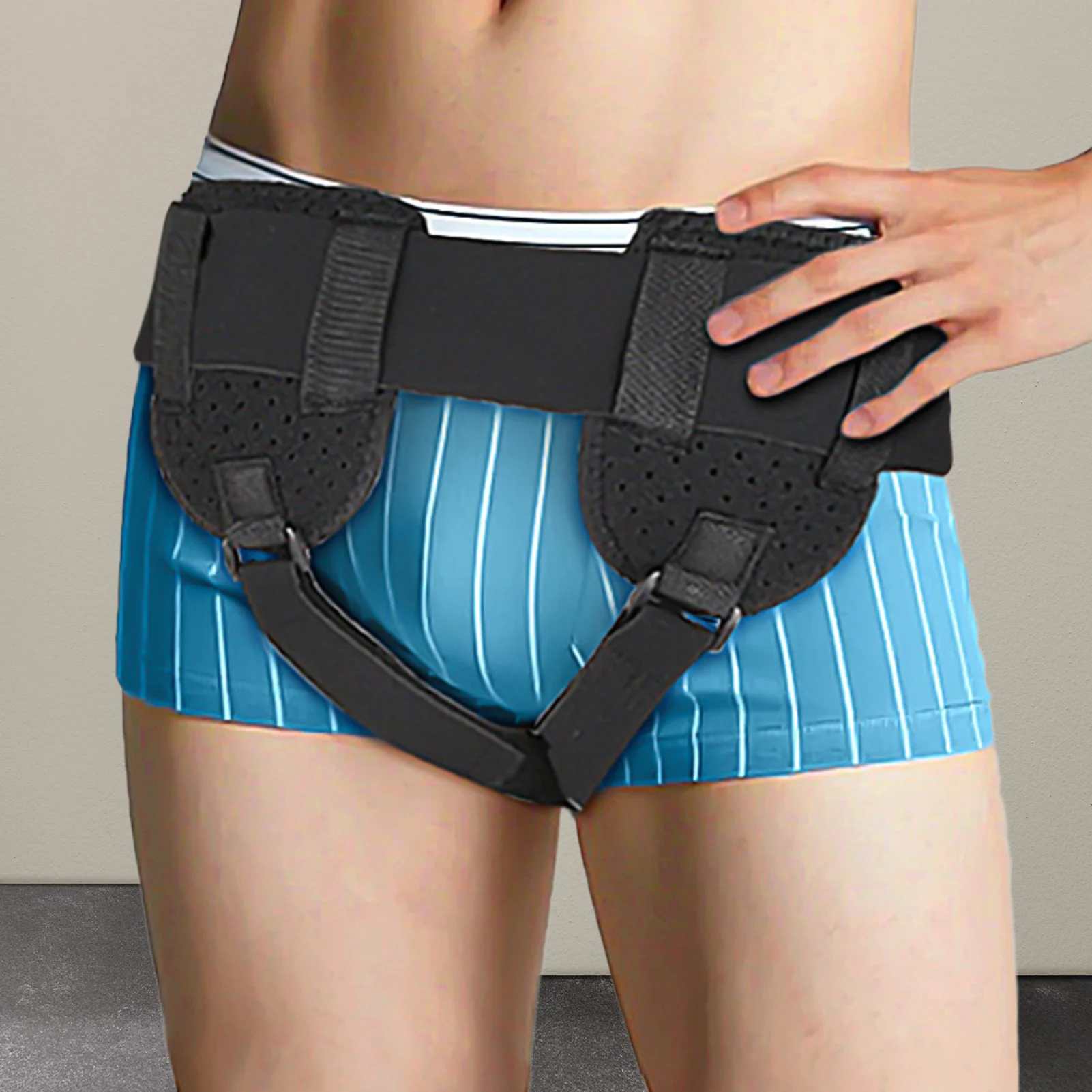 Adjustable Groin Hernia Support Belt Non-Pinch Hernia Groin Belt Flexible Hernia Groin Belt for Daily Use