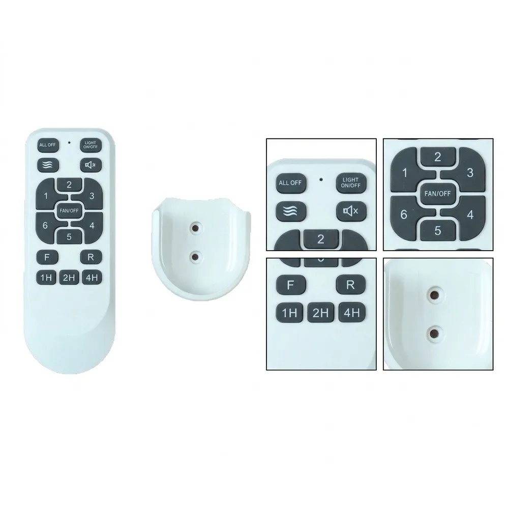 16-Key Remote Control for Invisible Ceiling Light Setups Featuring 6 User-Selectable Airflow and Brightness Options