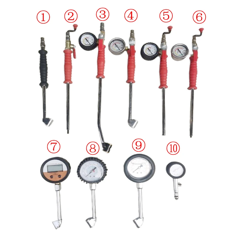 Double-Headed Gas Nozzle Truck Car Tire Fast Filling Tool Pumping Rod Release Pumping Valve Gas Nozzle Tube Tire Pressure Gauge