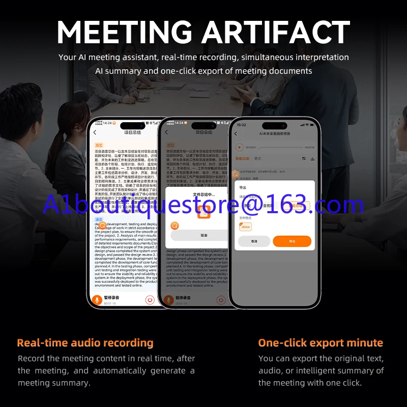 Übersetzungsgerät 2025 Smart Ai 102 Telefonassistent Simultanes Interpretation mit 50 + Sprachen Face-to-Face