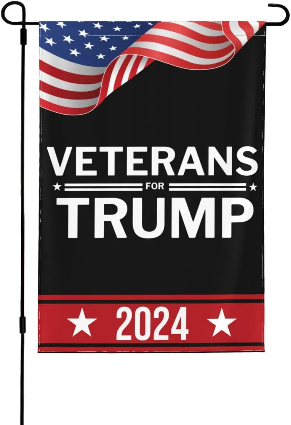 12x18 Trump 2024 Garden Flag Double Sided Veterans for Trump 2024 Yard Flag Make Votes Count Again Hosue Flag Yard Sign No Flag