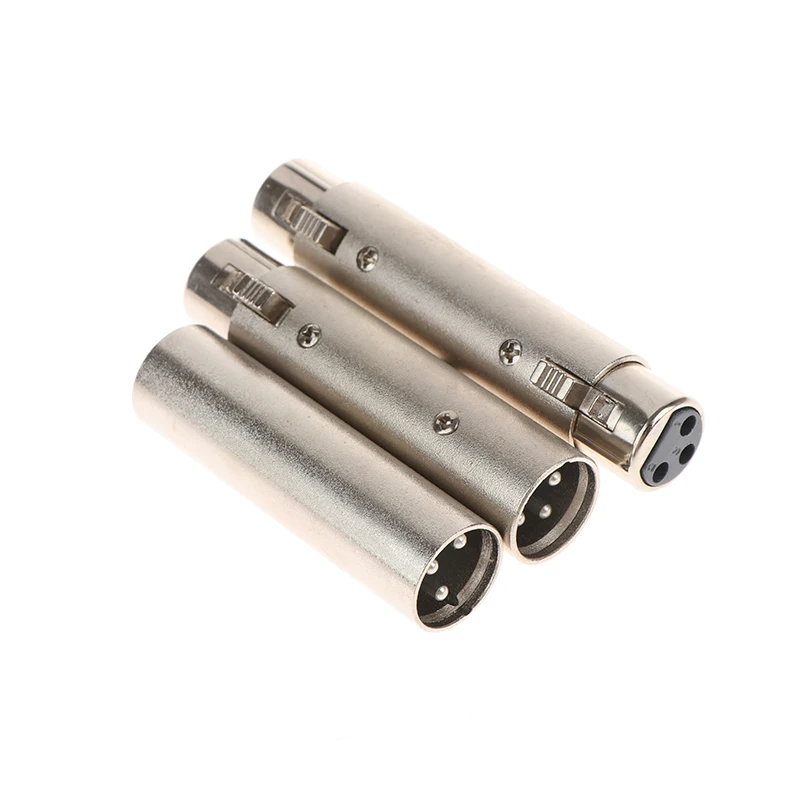 1 قطعة 3Pin XLR أنثى إلى أنثى بطاقة SIM الصوت ميكروفون Mic محول موصل XLR ذكر إلى ذكر XLR ذكر إلى أنثى موصلات #3