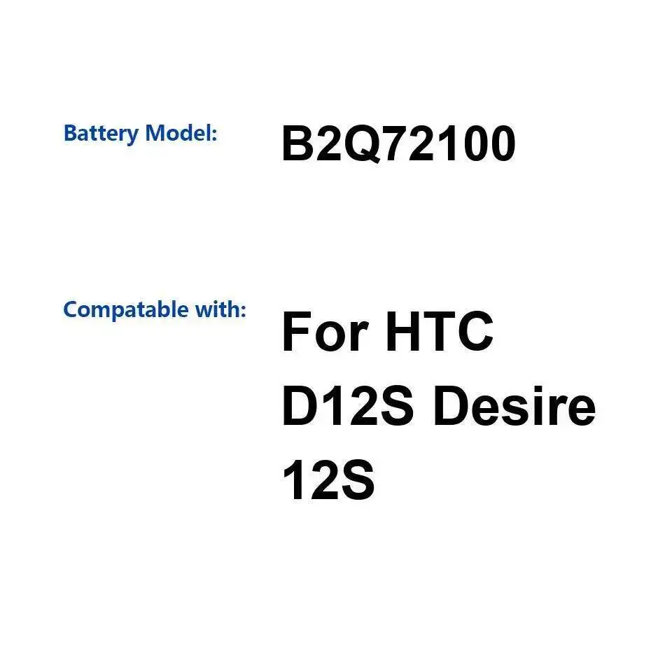 

High-Capacity Lightweight For Htc Desire D12S 12S B2Q72100 Mobile Phone Battery 3075Mah