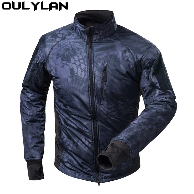 

Oulylan Tactical Jacket Men Warm Windbreaker Bomber Jacket Camouflage Hooded Coat US Army Men's Waterproof Military