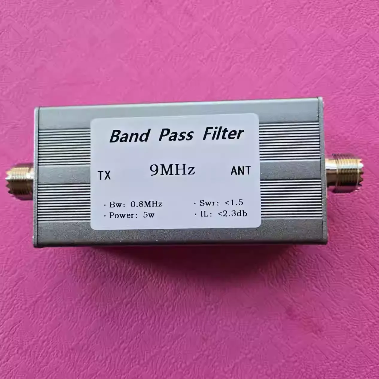 BPF-9M-5WM-BW-0.8M bandpass filter 9MHz M mother socket