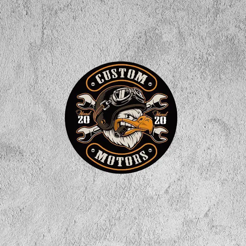 Motorcycle Sticker Owl Texture Retro Helmet Sticker Car Sticker Electric Body Decoration Scratch Cover Sticker image 3