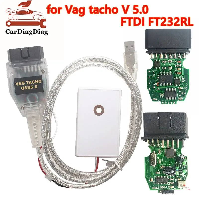 Latest for VAG TACHO 5.0 USB Interface FTDI FT245RL for Audi for VW for Skoda for Seat 12V Vehicles For NEC MCU 24C32 or 24C64