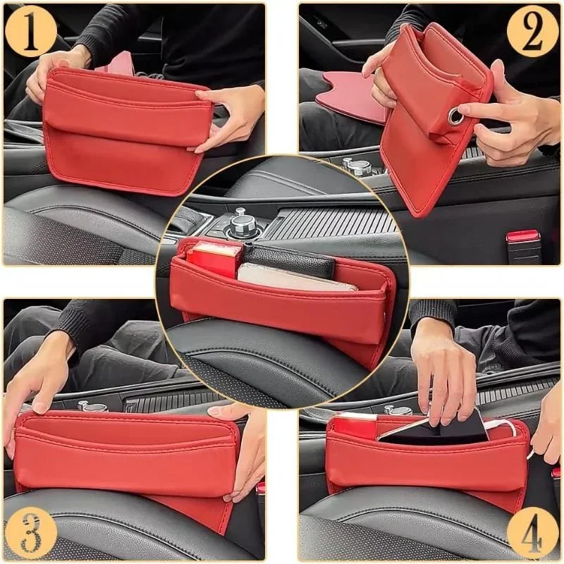 Universal Car Seat Gap Storage Box Auto Console tasca laterale sedile fessure Organizer accessori interni auto accessori para Auto