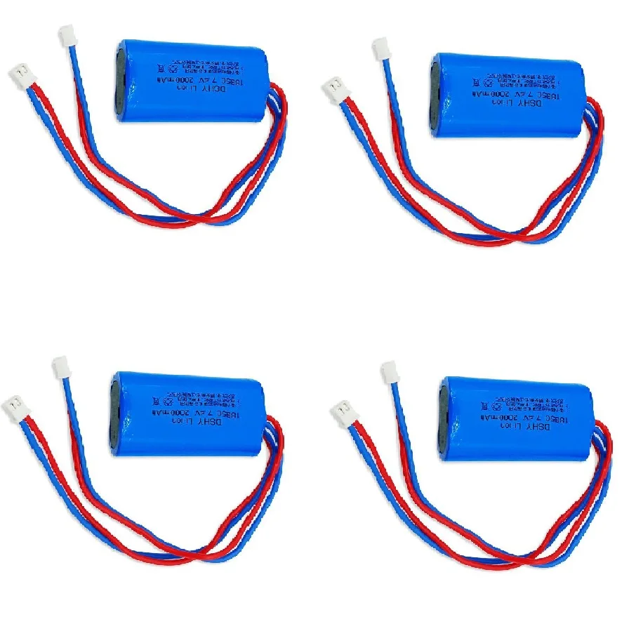 7.4V 2000Mah 18650 Li-Ion Batterij Voor Elektrisch Speelgoed Water Kogel Pistool Accessoire 7.4V Batterij Voor Voertuigen Rc Speelgoed