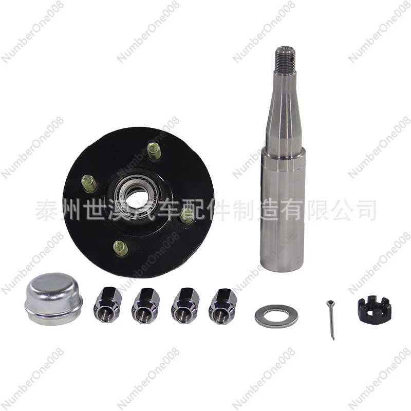 

4-Lug 3500LB Trailer Hub Assembly 140AFSR Replacement, Heavy Duty Wheel Bearing for Camper Towing System