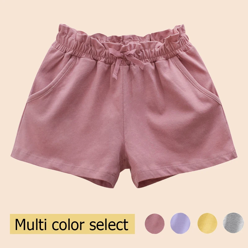 Summer 1-8T Baby Bloomers Candy Solid Color Elastic Girls Cotton Shorts Toddler Kids Baby Girl Shorts Child Girls Clothes Cheap