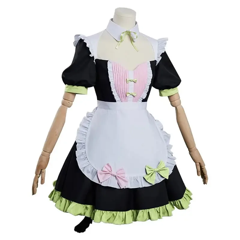 

vivi 2025 SingXeng Anime Kanroji Mitsuri Cosplay Costume Cat Ear Maid Lolita Dress Kimono Outfits Halloween Suit Customize