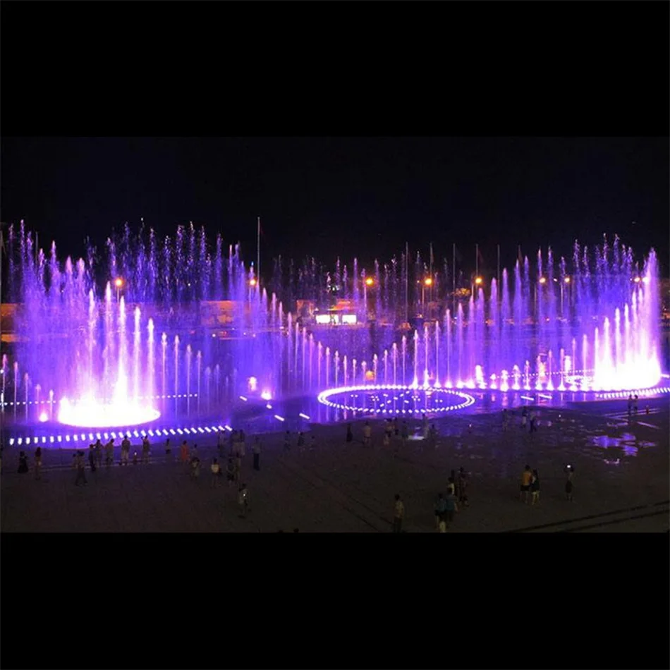 Customizable Large Dance Music Fountain Music Festival Colorful LED Light Fountain Equipment