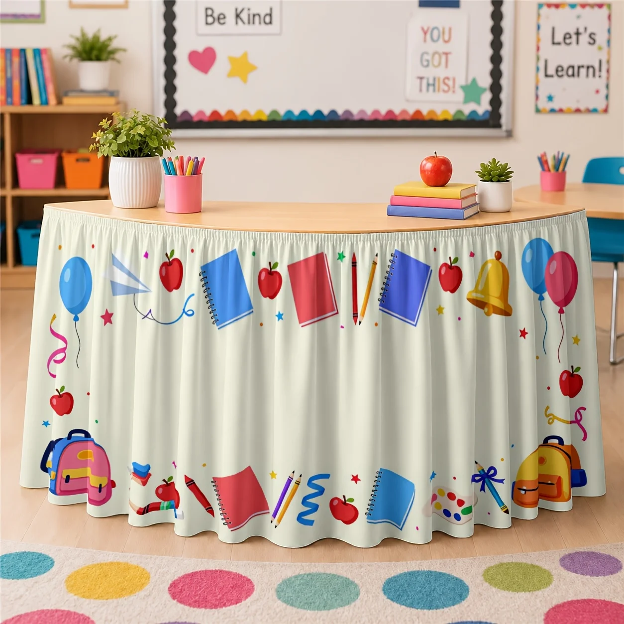 Suitable for weddings, birthdays, graduation ceremonies - vibrant striped tablecloth. Suitable for rectangular tables.