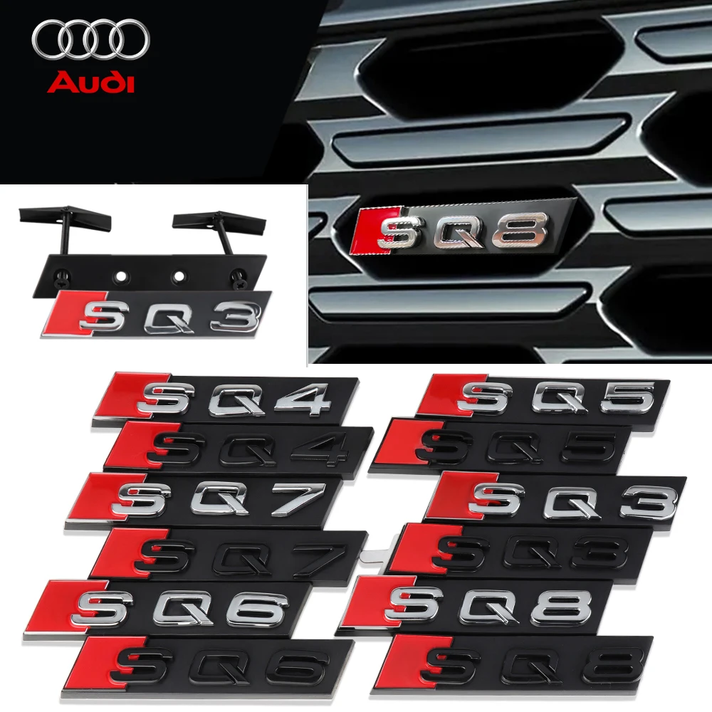 

1PCS Auto Front Grille Badge Plastic Decorative Sticker Car Logo Decorate Accessories for Audi A1 A2 A3 SQ3 SQ4 SQ5 SQ6 SQ7 SQ8