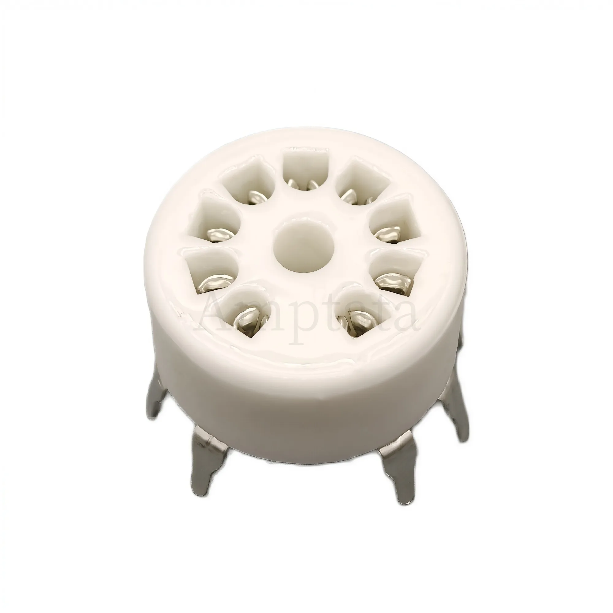 10 x GZC9-Y-3 9-Pin Alumina Ceramic Socket PCB Mount Gold/Silver for 6922 12AX7 12AU7 ECC83 EL84 - High-End Tube Base 10pcs