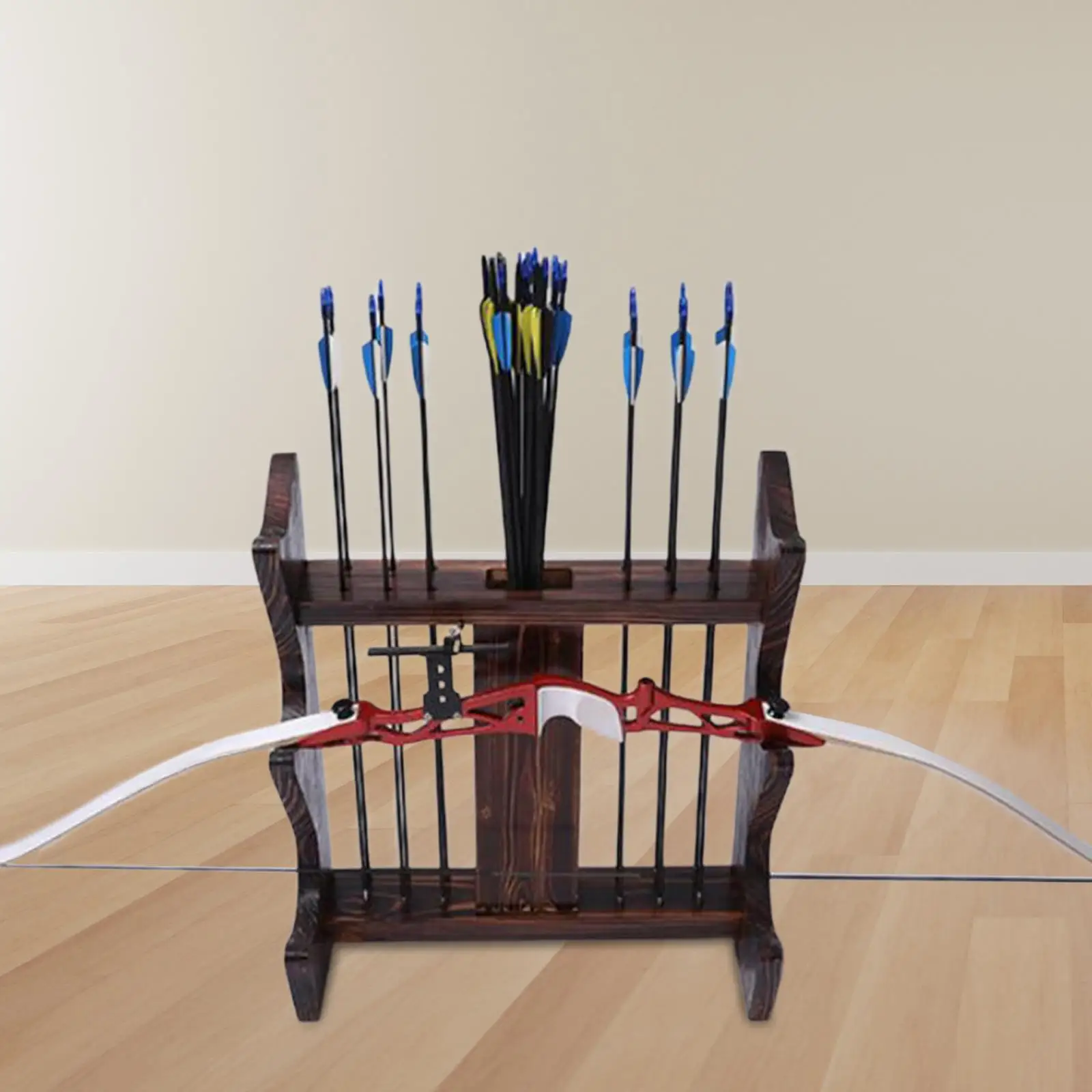 

Arrow Storage Rack Bow Display Stand Arrow Holder Wooden Shelf Arrow Stand for Collectibles Sturdy Archery Equipment for Home