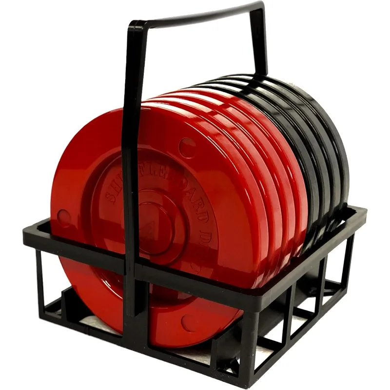 

Allen Shuffleboard Recreation Discs (Red & Black) with Disc Carrier